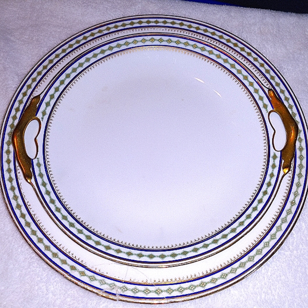 VINTAGE Limoges Jean Boyer Platter and Serving Plate Set